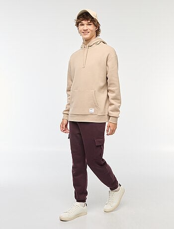 Hoodie van joggingstof