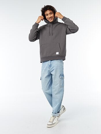 Hoodie van joggingstof