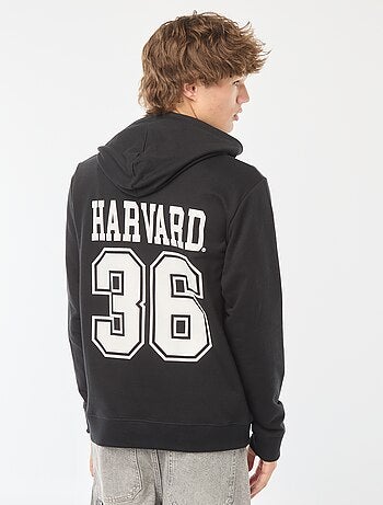 Hoodie van joggingstof met Harvard-print voor en achter