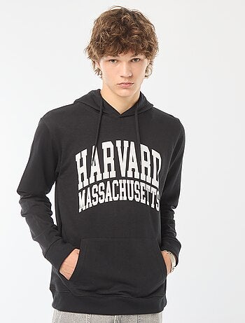 Hoodie van joggingstof met Harvard-print voor en achter