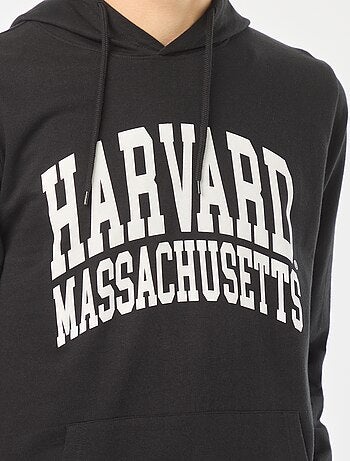 Hoodie van joggingstof met Harvard-print voor en achter