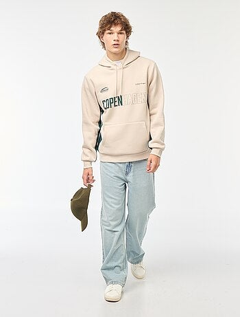 Hoodie van joggingstof met print