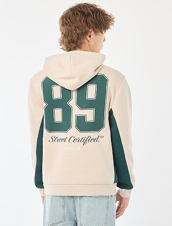 Hoodie van joggingstof met print