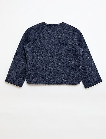 Jas met drukknoopsluiting met schapenvachteffect