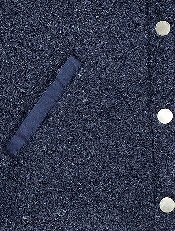 Jas met drukknoopsluiting met schapenvachteffect