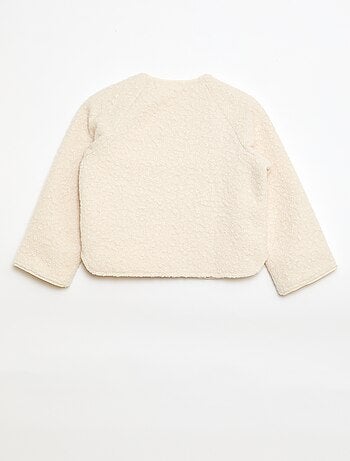 Jas met drukknoopsluiting met schapenvachteffect