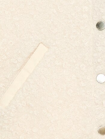 Jas met drukknoopsluiting met schapenvachteffect