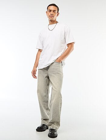 Jeans - wijd model / met wijde pijpen en 5 zakken