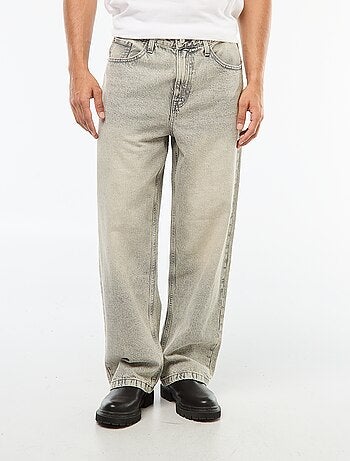 Jeans - wijd model / met wijde pijpen en 5 zakken