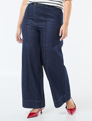Jeans met hoge taille en wijde pijpen