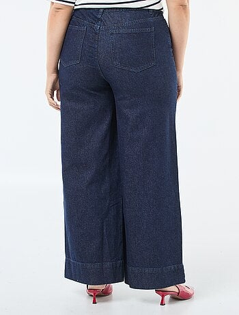 Jeans met hoge taille en wijde pijpen