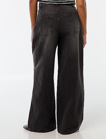 Jeans met hoge taille en wijde pijpen