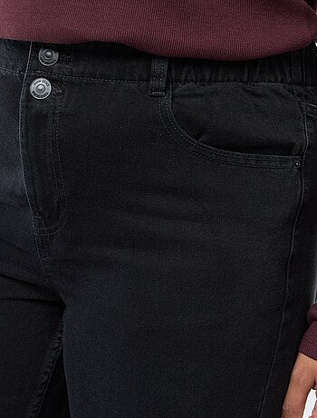 Jeans met wijde pijpen / wijd model met elastische tailleband