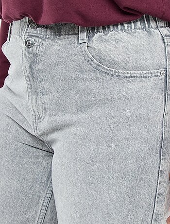 Jeans met wijde pijpen / wijd model met elastische tailleband