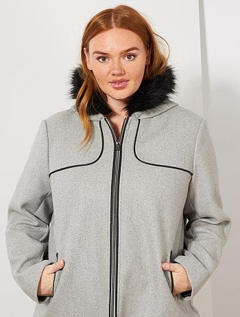 Dames Size+ - Jekker met gevoerde capuchon - Kiabi