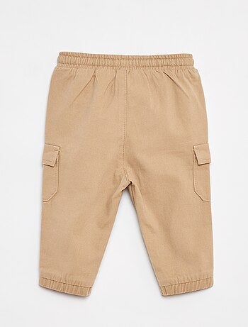 Jogg-broek van keperstof met zakken met klepje