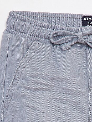 Jogg-broek van keperstof met zakken met klepje