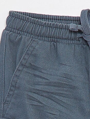 Jogg-broek van keperstof met zakken met klepje