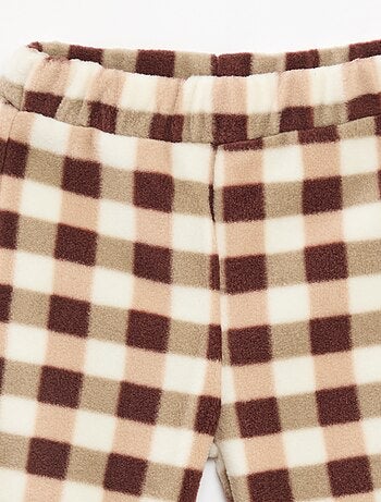 Joggingpak van fleecestof met broek + jasje met rits - 2-delig