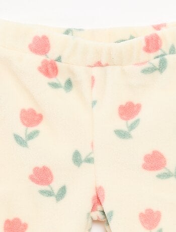 Joggingpak van fleecestof met broek + jasje met rits - 2-delig