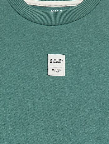 Joggingpak van geruwde fleece - Sweater + broek - 2-delig