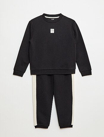 Joggingpak van geruwde fleece - Sweater + broek - 2-delig