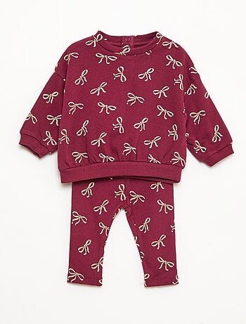 Joggingpak van sweatstof + legging - 2-delig