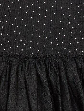 Jurk met 2-in-1 effect met rokje van tule