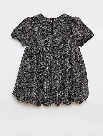 Jurk met pailletten en ballonvormige rok