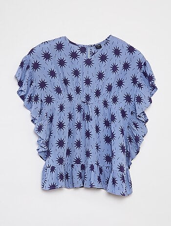 Jurk met volants en print