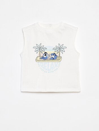 Katoenen mouwloze top met print 'Disney'