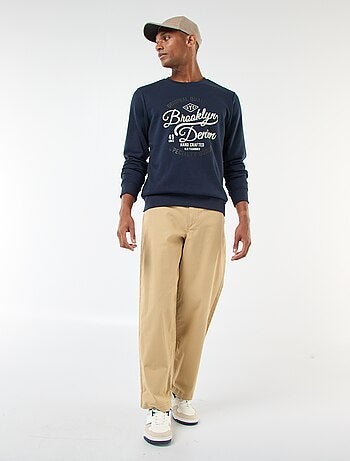 Katoenen sweater met ronde hals