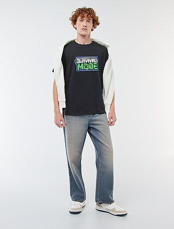 Katoenen T-shirt 'Fashion UK' 'Minecraft'