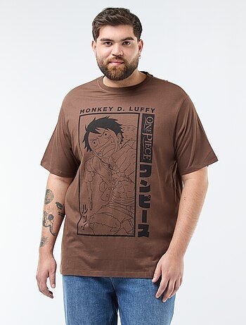 Katoenen T-shirt met One piece-print