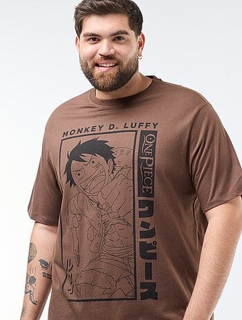 Katoenen T-shirt met One piece-print