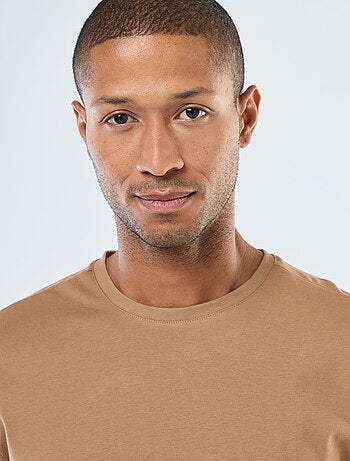 Katoenen T-shirt met ronde hals