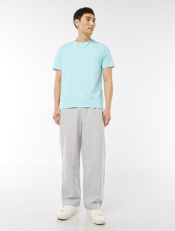 Katoenen T-shirt met ronde hals