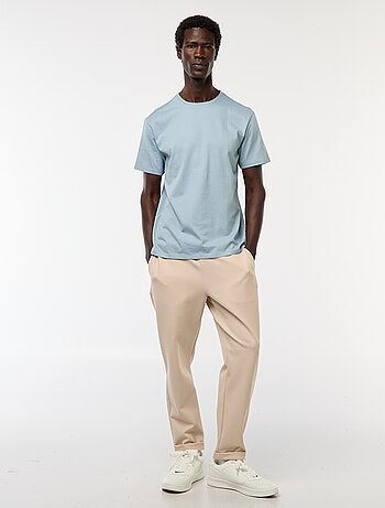 Katoenen T-shirt met ronde hals