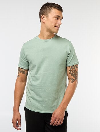 Katoenen T-shirt met ronde hals