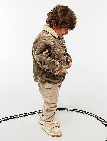 Kort jack van gevoerd fluweel