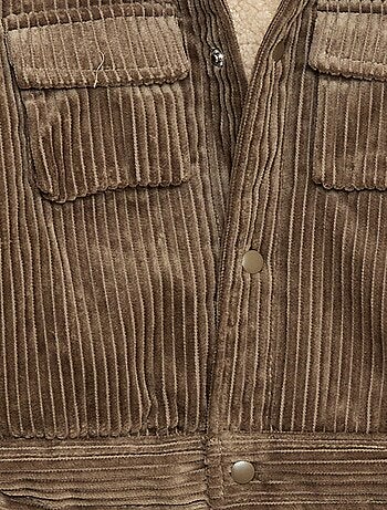 Kort jack van gevoerd fluweel