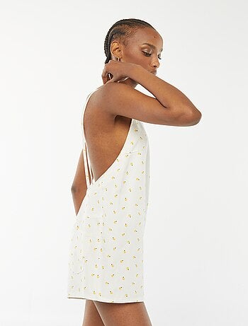 Korte jumpsuit met blote rug