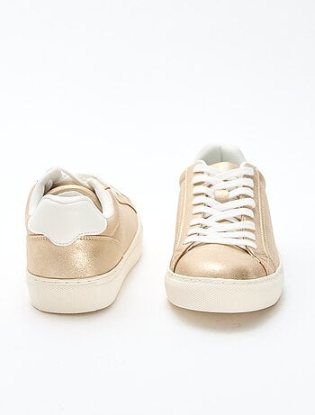 Lage sneakers van glanzende suèdine