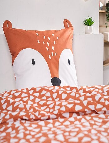 Lakenset met vosprint - 1-persoonsbed