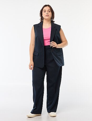 Lang, mouwloos jasje -