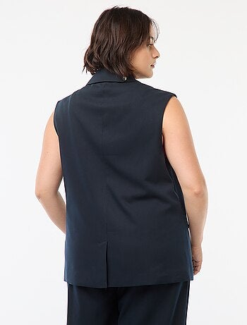 Lang, mouwloos jasje -