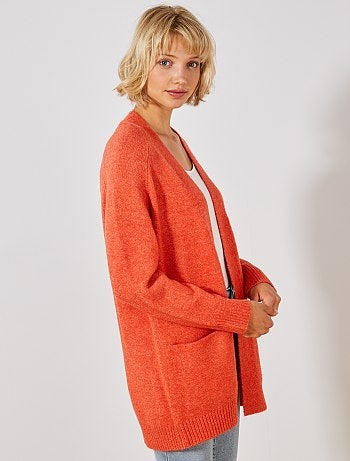 Lang vest van luchtig tricot - Kiabi