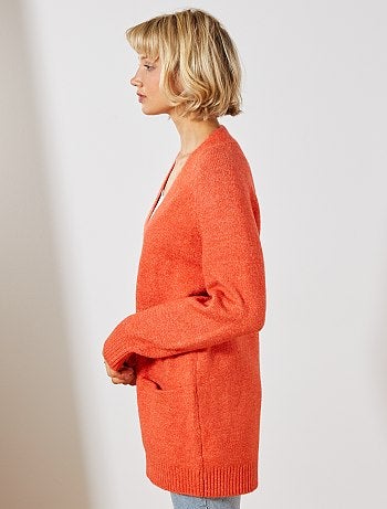 Lang vest van luchtig tricot - Kiabi