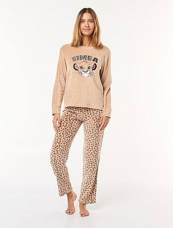 Lange pyjama van fleece 'Knabbel & Babbel' 'Disney' - 2-delig