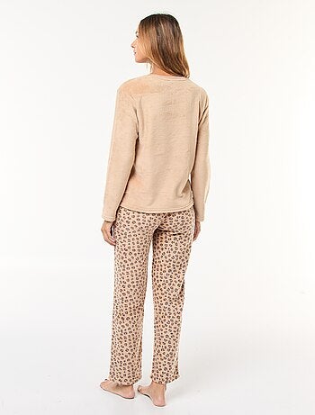 Lange pyjama van fleece 'Knabbel & Babbel' 'Disney' - 2-delig
